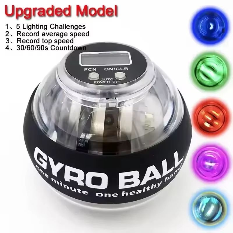 Auto Counter Gyro Ball Wrist Power Ball, Strengthen Arm Gym Workout with Forearm Gyro Trainer