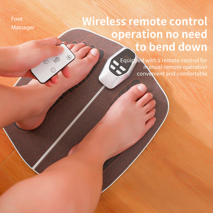 EMS Foot Massager Pad with USB Recharge, Control Muscle Stimulation, Acupoints Massage for Improves Blood Circulation