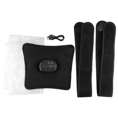 Wireless Electric Infrared Knee Pad Support Brace, Thermal Light Heating Vibration Massager for Back, Waist & Leg Joint