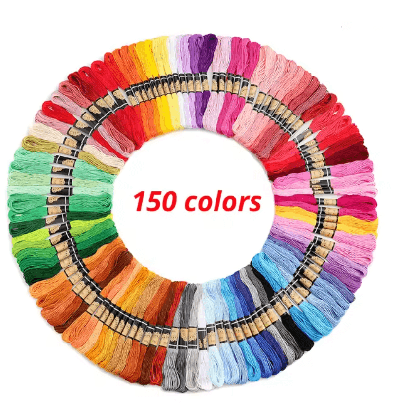 Multicolor Embroidery Floss Set – 50 to 447 Cotton Threads for Cross Stitch, DIY Crafts & Sewing Projects