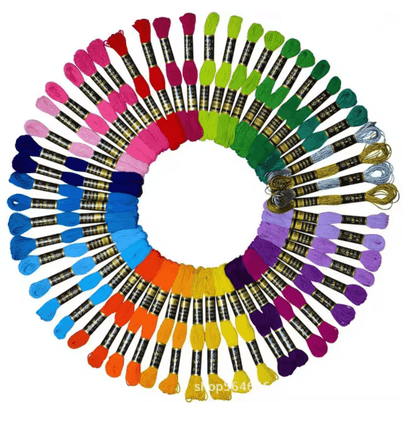 Multicolor Embroidery Floss Set – 50 to 447 Cotton Threads for Cross Stitch, DIY Crafts & Sewing Projects