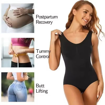 Plus Size Seamless Shapewear Bodysuit – Waist Trainer & Tummy Control