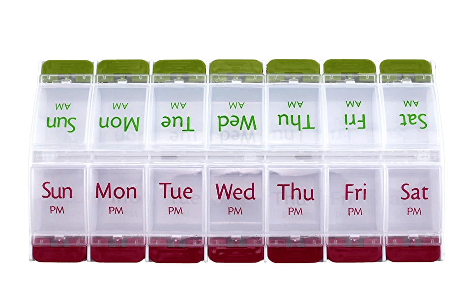 Jumbo Extra Large Pill Organizer, Weekly Pill Box, 2 Times a Day Medication Storage Case for Vitamins, Supplements