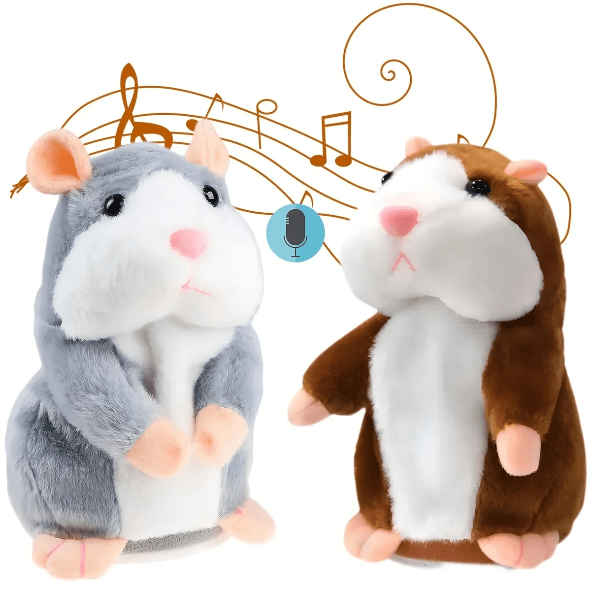 Talking Hamster Plush Toy Repeats What You Say Funny Interactive Doll for Kids and Babies