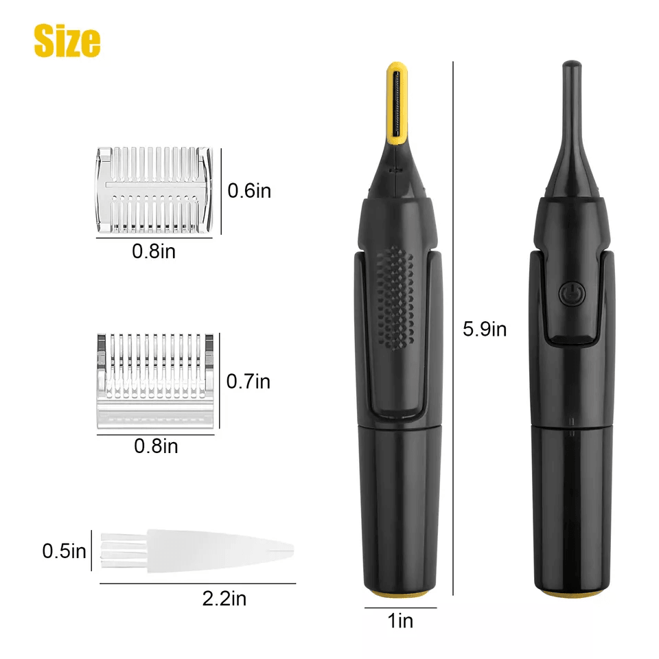 Professional Electric Ear Nose Hair Trimmer for Men, Beard, Mustache, Eyebrow, Sideburn Remover & Shaver Clipper