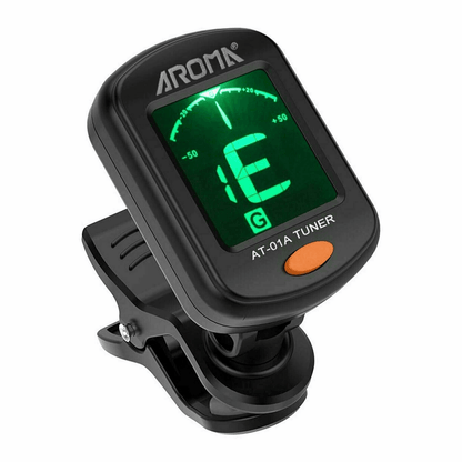 Extra Large LCD Clip On Chromatic Tuner, Guitar, Bass, Ukulele, Violin, Banjo, Acoustic & Electric