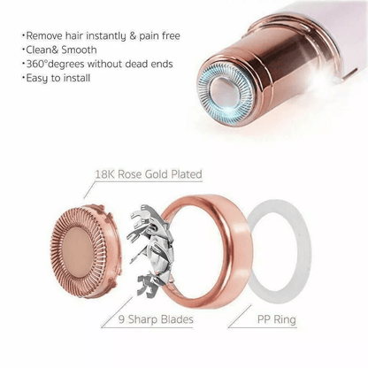 Flawless Hair Remover Replacement Heads, Replacing Blades, Cleaning Tool for Smooth, Flawless Results