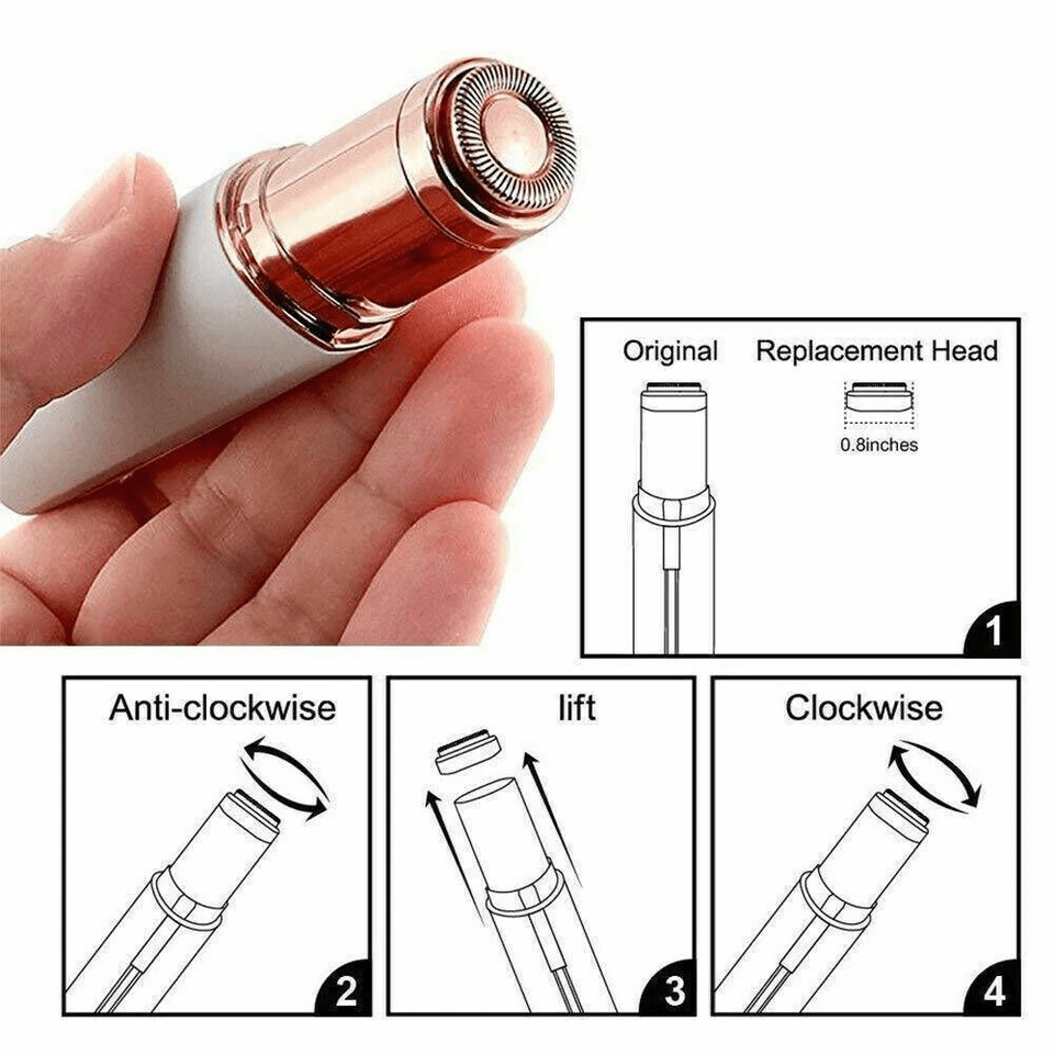 Flawless Hair Remover Replacement Heads, Replacing Blades, Cleaning Tool for Smooth, Flawless Results