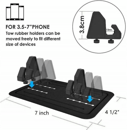 Universal Car Dashboard Anti slip Mat & Mount Holder Stand, Non Toxic Rubber Phone GPS Pad for Smartphones