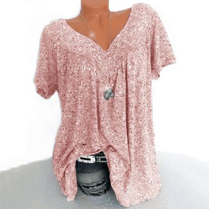 Floral Sleeveless V-Neck Tank Top – Lightweight Casual Summer Shirt for Women