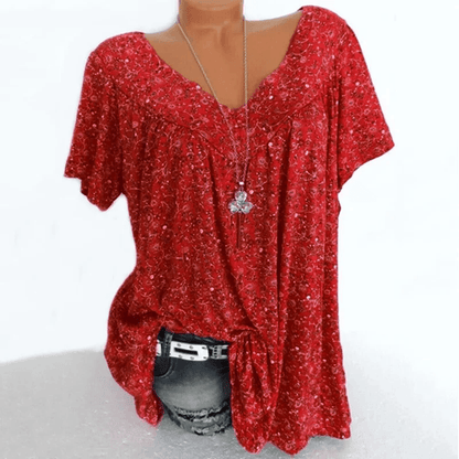 Floral Sleeveless V-Neck Tank Top – Lightweight Casual Summer Shirt for Women