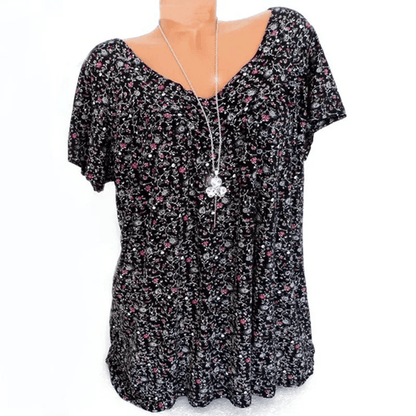 Floral Sleeveless V-Neck Tank Top – Lightweight Casual Summer Shirt for Women