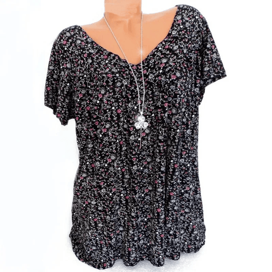 Floral Sleeveless V-Neck Tank Top – Lightweight Casual Summer Shirt for Women