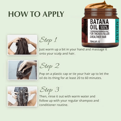 100 Percent Unrefined Batana Oil – Deep Hair Conditioner for Fuller, Thicker, Healthier Hair