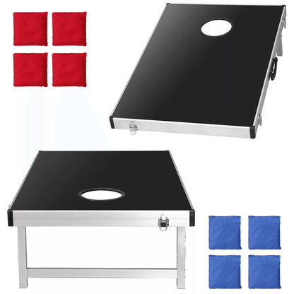 Cornhole Bean Bag Toss Set, Outdoor Party Game Boards for All Ages with Carry Case