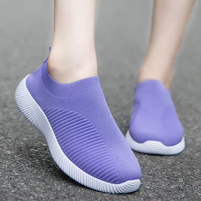 Womens Slip-On Walking Loafers with Cushioned Sole