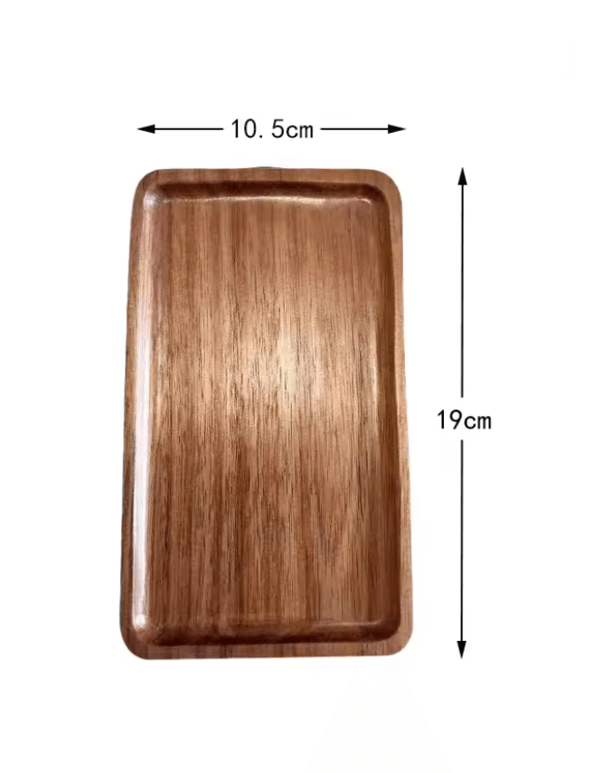 Japanese Style Wooden Food Tray for Snacks Dessert Tea or Bread