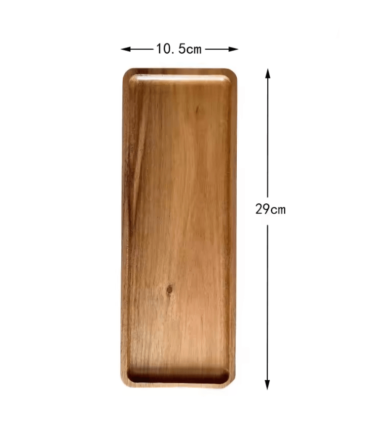 Japanese Style Wooden Food Tray for Snacks Dessert Tea or Bread