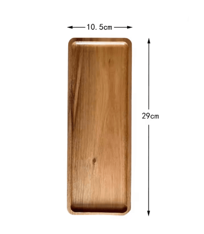 Japanese Style Wooden Food Tray for Snacks Dessert Tea or Bread