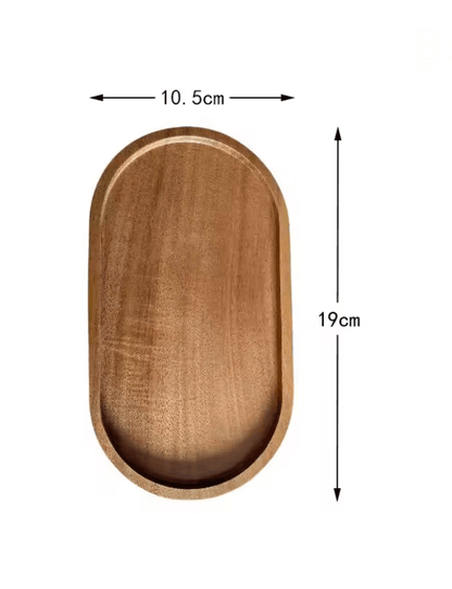 Japanese Style Wooden Food Tray for Snacks Dessert Tea or Bread