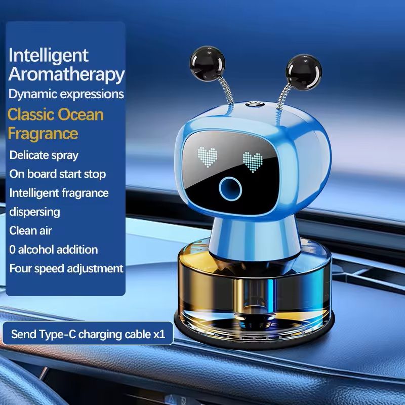 Smart Car Air Freshener Rechargeable Aroma Diffuser with Adjustable Settings