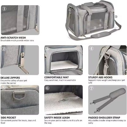 Airline Approved Pet Carrier Backpack for Small Dogs & Cats