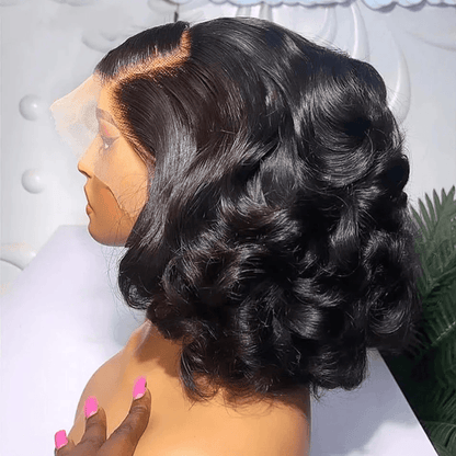 Brazilian Body Wave Short Bob Wig – 13x4 Lace Front Human Hair Wig 200 Density
