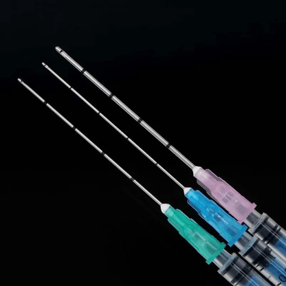 50-Pack Disposable Blunt Tip Cannula Needles for Filler Injections – Multi-Gauge Set for Facial Aesthetics and Medical U