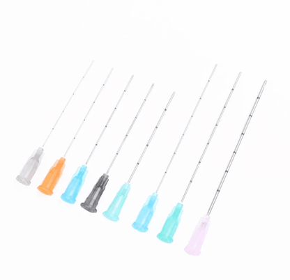 50-Pack Disposable Blunt Tip Cannula Needles for Filler Injections – Multi-Gauge Set for Facial Aesthetics and Medical U