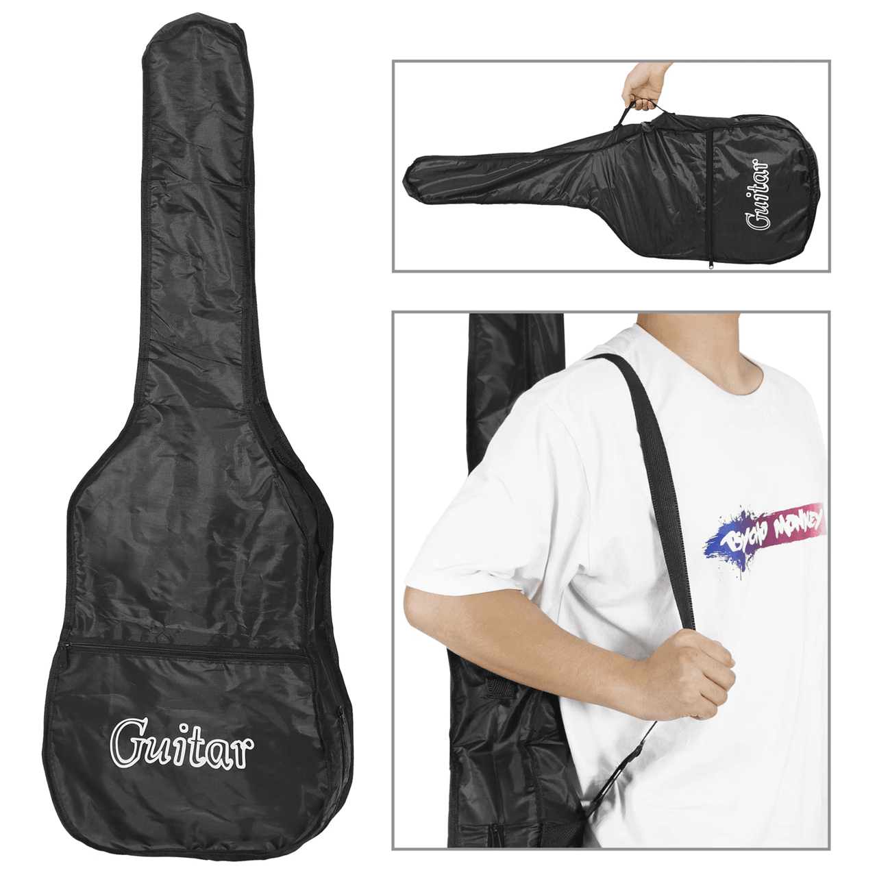 38 Inch Beginner Acoustic Guitar Kit with Case Strap Tuner and Pick for Students and Adults