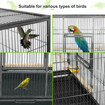 53 Inch Extra Large Bird Cage with Locking Door for Macaws Parrots Cockatoos and Finches