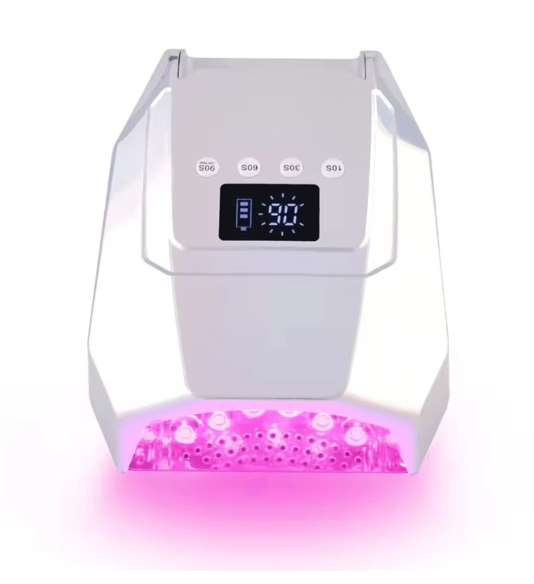 98W Cordless UV LED Nail Lamp – Fast-Curing Gel Dryer with Mirror Finish