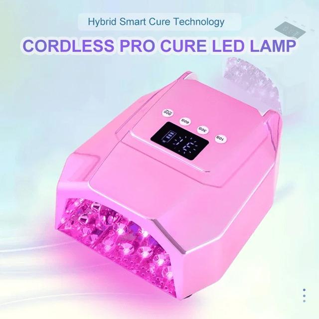 98W Cordless UV LED Nail Lamp – Fast-Curing Gel Dryer with Mirror Finish