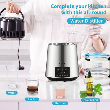 Premium Stainless Steel Countertop Water Distiller Pure Water Machine