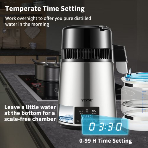 Premium Stainless Steel Countertop Water Distiller Pure Water Machine