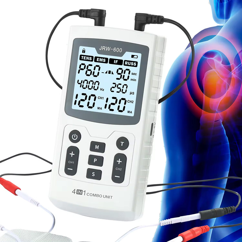 4 in 1 Electric Muscle Stimulator Interferential High-Frequency Physiotherapy Device, Advanced Pulse Electro Stimulators