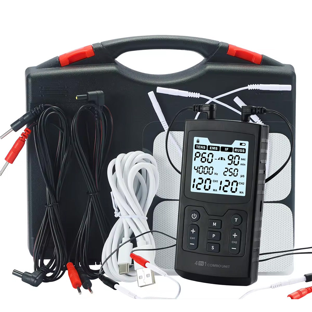 4 in 1 Electric Muscle Stimulator Interferential High-Frequency Physiotherapy Device, Advanced Pulse Electro Stimulators