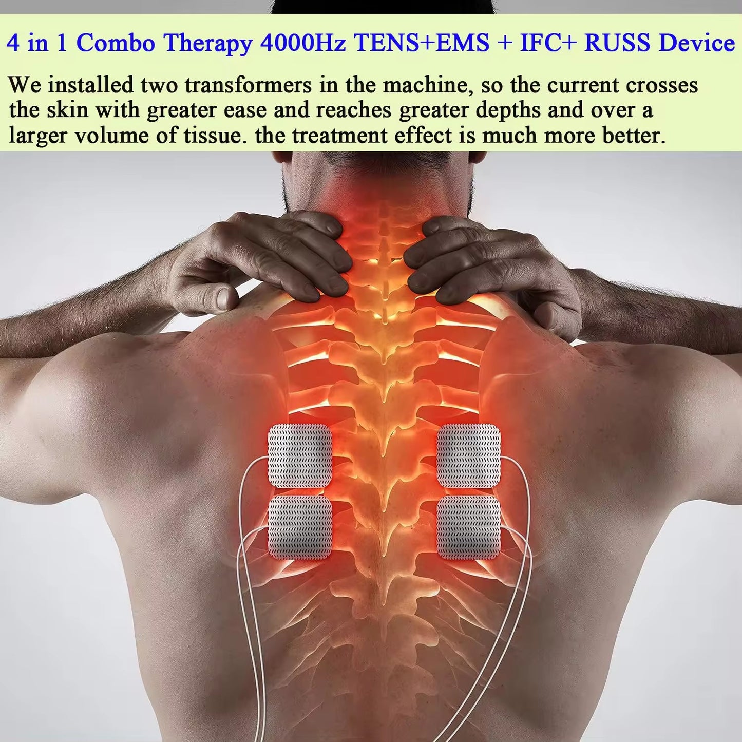 4 in 1 Electric Muscle Stimulator Interferential High-Frequency Physiotherapy Device, Advanced Pulse Electro Stimulators