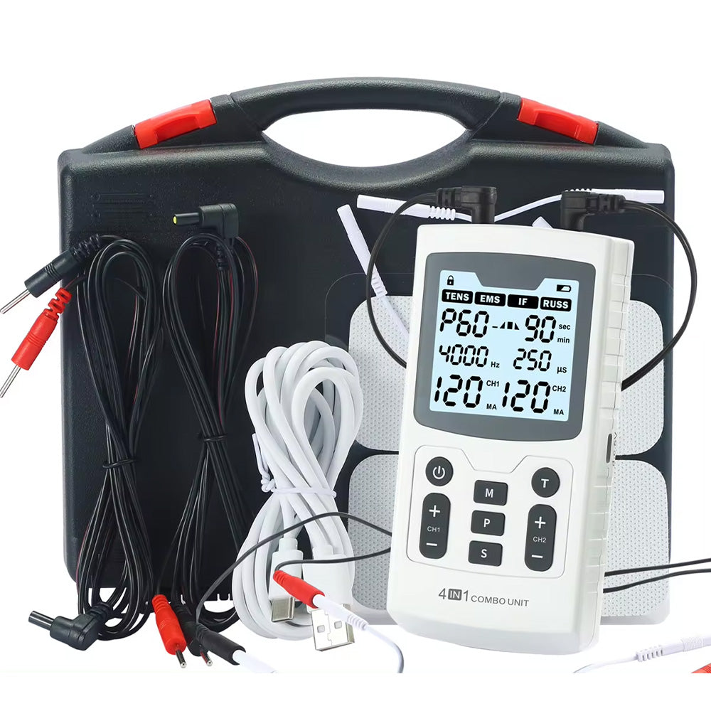 4 in 1 Electric Muscle Stimulator Interferential High-Frequency Physiotherapy Device, Advanced Pulse Electro Stimulators