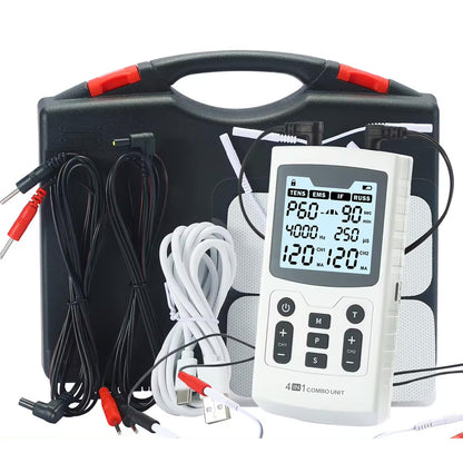 4 in 1 Electric Muscle Stimulator Interferential High-Frequency Physiotherapy Device, Advanced Pulse Electro Stimulators