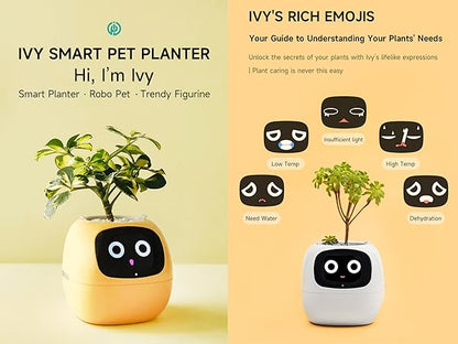 Ivy AI Smart Plant Pot with Sensors and Interactive Indoor Gardening Companion