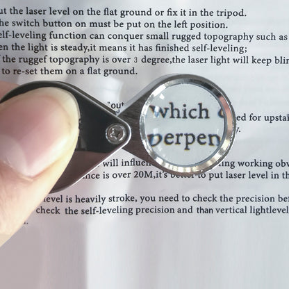 Pocket Loupe Magnifier Jewelry Magnifying Glass, Foldable Triplet Diamond Lupa Eye Glass Tool for Jewelers & Reading
