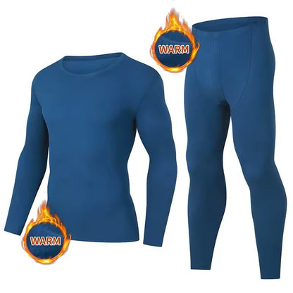 Mens Thermal Underwear Set Long Sleeve Top and Bottom