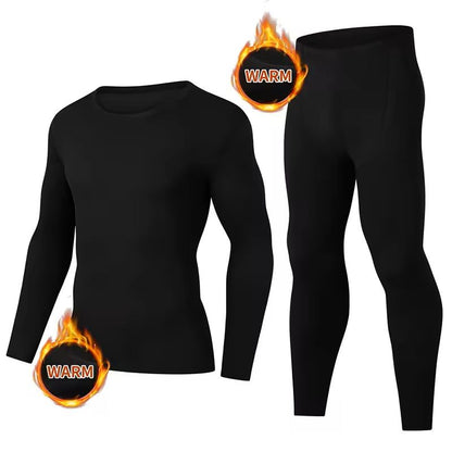 Mens Thermal Underwear Set Long Sleeve Top and Bottom