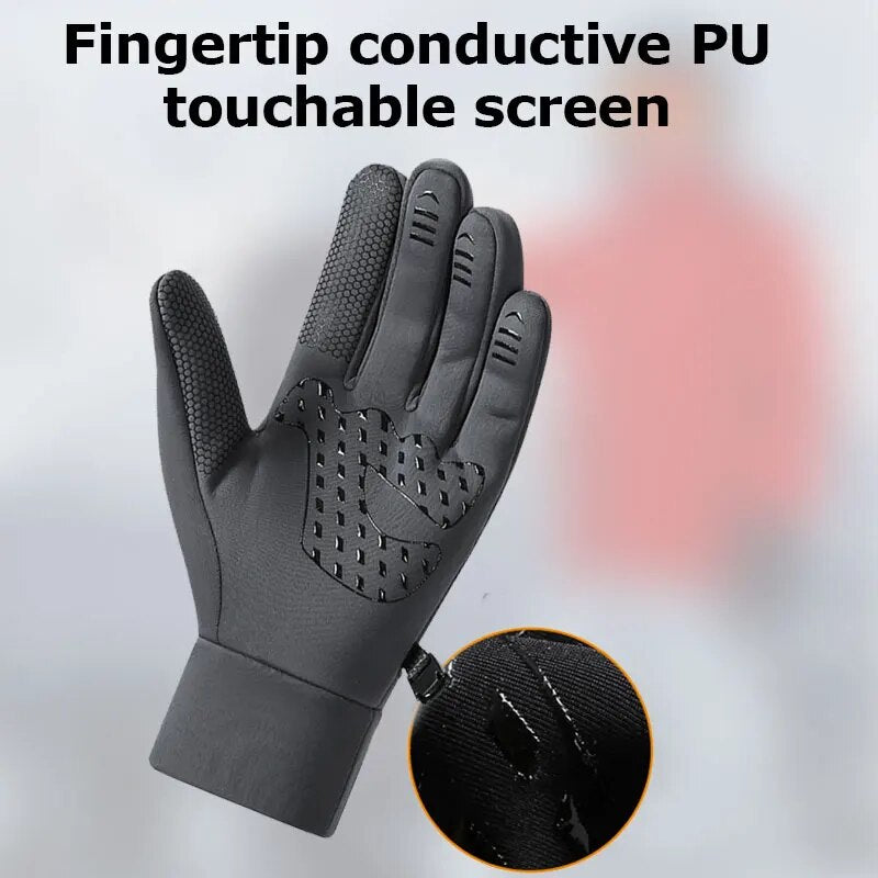 Waterproof Thermal Winter Gloves for Men & Women, Warm Insulated Gloves for Running, Cycling, Ski, Work, Driving