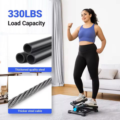 Mini Twist Stepper with Resistance Bands 330 lbs Capacity