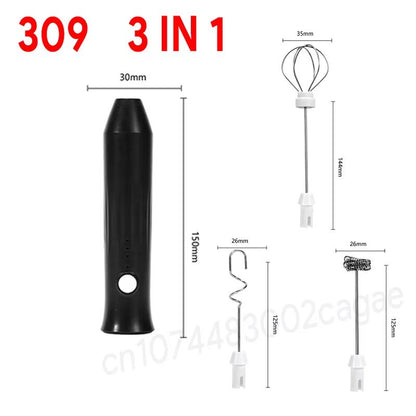 USB Rechargeable Handheld Milk Frother – Mini Milk Frother Wand with 3 Speeds, Portable USB Rechargeable Frother for Cof