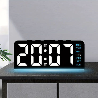 Modern LED Digital Alarm Clock with Temperature Display and Night Light – Sleek Desktop Clock for Bedrooms & Offices