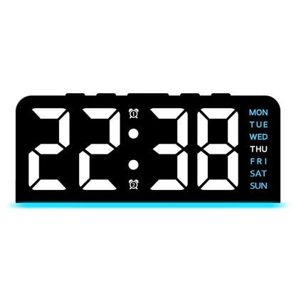 Modern LED Digital Alarm Clock with Temperature Display and Night Light – Sleek Desktop Clock for Bedrooms & Offices