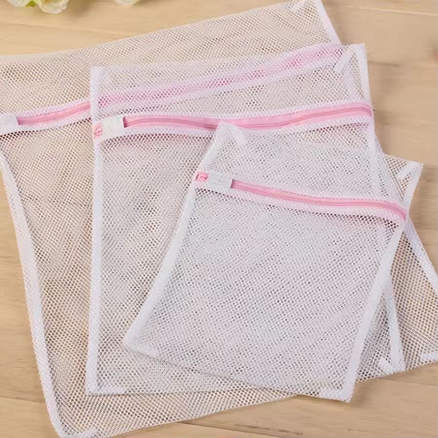 Mesh Laundry Bag Set 3 Piece Zippered Bra and Underwear Wash Baskets for Delicates